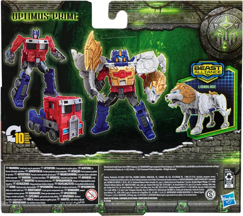 Vista 11 de Transformers: Rise of The Beasts Movie, Beast Alliance, Beast Combiners, paquete de 2 juguetes Optimus Prime y Lionblade Toys, a partir de 6 años, 5