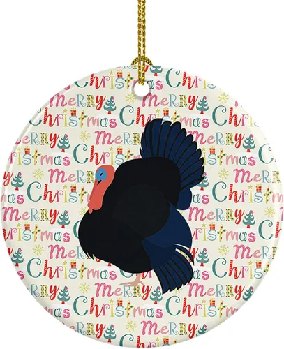 Vista 86 de Caroline's Treasures Adorno de cerámica de avestruz común para árbol de Navidad, decoración colgante para el hogar, Navidad, vacaciones, fiesta
