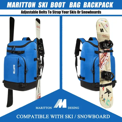 Vista 2 de Bolsa para botas de esquí - Mochila de viaje para botas de snowboard y esquí, casco, gafas, guantes, accesorios