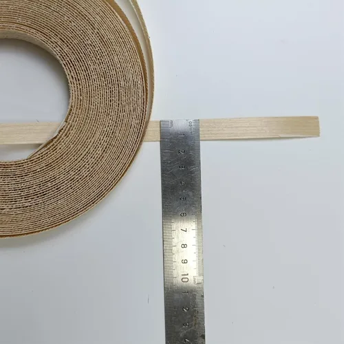 Vista 8 de Tira de bandas de borde de chapa de madera de abedul de 1/2 pulgada x 50 pies, sin planchar, borde de chapa de madera enrollado con adhesivo