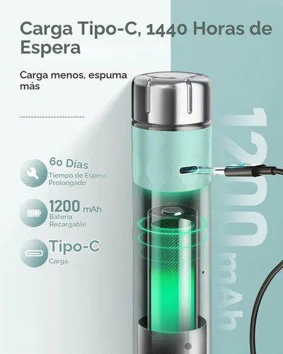 Vista 5 de Maestri House LunaFro 2.0 Espumador de leche recargable, control