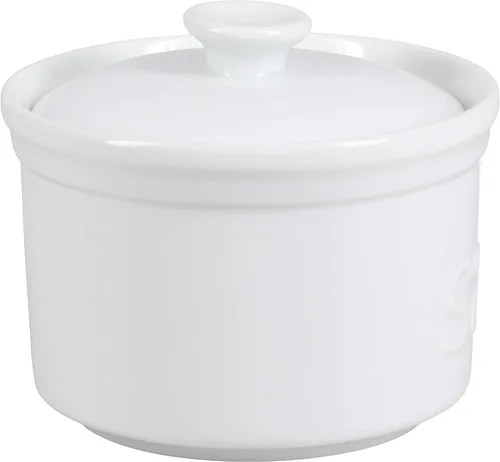 Vista 10 de BIA Cordon Bleu Caja de sal de 10 onzas con tapa, color blanco