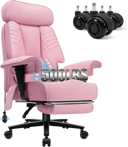 Vista 10 de HOFFREE Silla de oficina grande y alta de 500 libras con soporte lumbar Negro