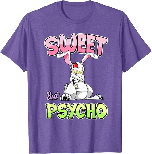Vista 9 de Sweet But Psycho Shirt Bunny Creepy Gothic Rabbit Funny T-Shirt