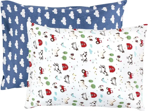Vista 26 de Hudson Baby Funda de almohada unisex de algodón para bebé, Animal Adventure, talla única