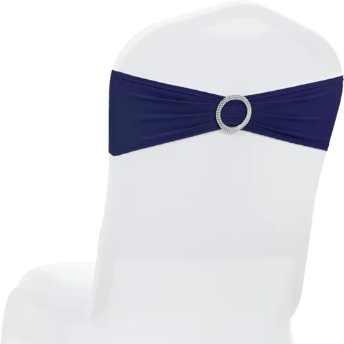 Vista 9 de MDS® Paquete de 10 bandas de elastano para silla con hebilla deslizante para decoración de bodas y eventos, bandas elásticas reutilizables