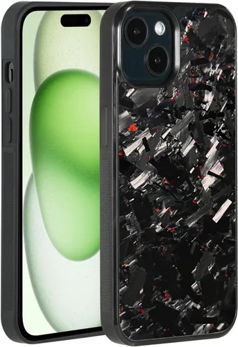Vista 8 de Grip Series - Funda para iPhone 15 con fibra de carbono forjada real, diseño de bordes agarres, compatible con carga inalámbrica, compatible