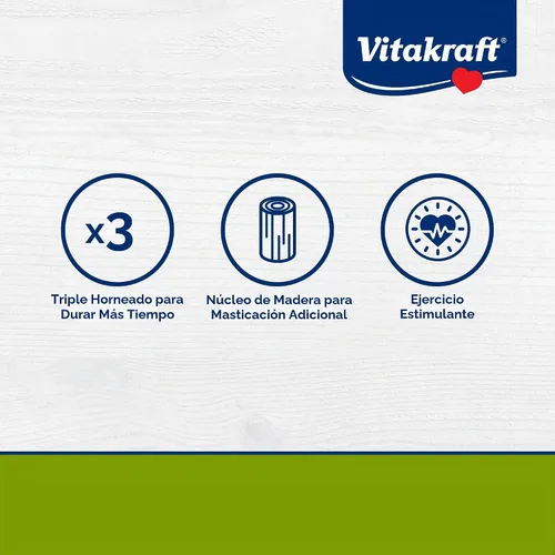 Vista 2 de Vitakraft - Palitos masticables para cobayas Crunch Sticks - Manzana y Naranja - Apoya dientes saludables