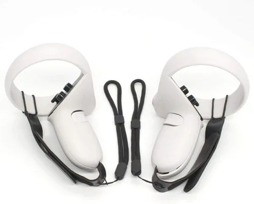 Vista 3 de Correas para nudillos con correas de muñeca compatibles con Oculus Quest 2 VR Anti-caída Accesorios de agarre de mano
