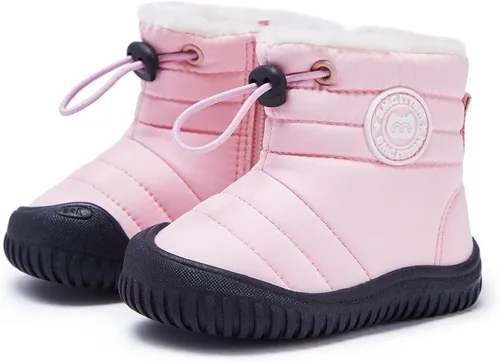 Vista 40 de BMCiTYBM Botas de nieve para bebés y niños pequeños, zapatos de invierno para niños y niñas, zapatos de bebé de piel sintética para clima frío