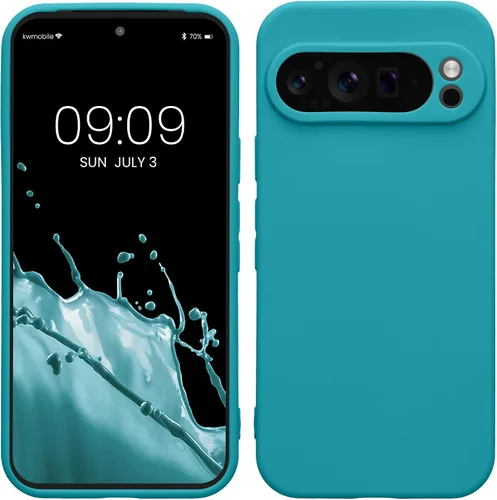 Vista 105 de kwmobile Funda compatible con Google Pixel 9 - Funda protectora delgada de TPU para teléfono - Acabado mate suave - Piedra antigua