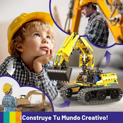 Vista 4 de LECPOP Juguetes de construcción 5 en 1, kit de robótica STEM, 430 piezas de bloques RC Robot Erector, aplicación y control remoto, kits de ciencia