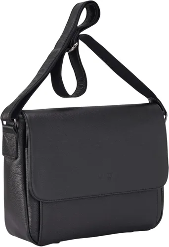 Vista 4 de Bolso de mensajero de cuero genuino para hombres - Maletín para portátil de 13 pulgadas - Bolsa de trabajo de viaje de negocios de piel de vaca