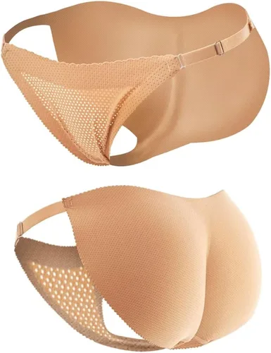 Vista 6 de Bragas con levantamiento de glúteos para mujer, ropa interior acolchada sin costuras, almohadillas para la cadera, moldeadoras para levantar