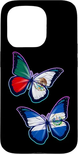 Vista 14 de El Salvador y México bicultural Roots - Carcasa para iPhone 17 (versión mariposa)