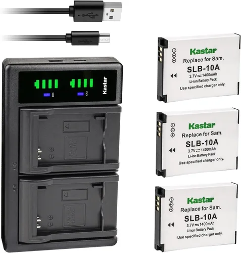 Vista 6 de Kastar Cargador de batería USB SLB-10A LTD2 para Samsung WB200F, WB250F, WB280F, WB350F, WB500, WB550, WB600, WB650, WB700, WB750, WB800F, WB850F