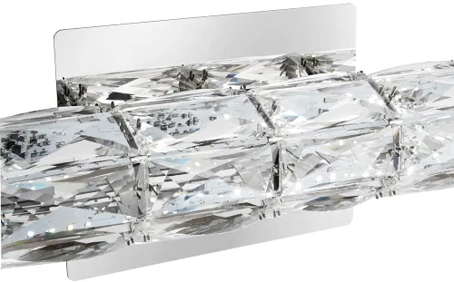 Vista 3 de Keighley - Barra de luz LED de cristal cromado de 18 pulgadas