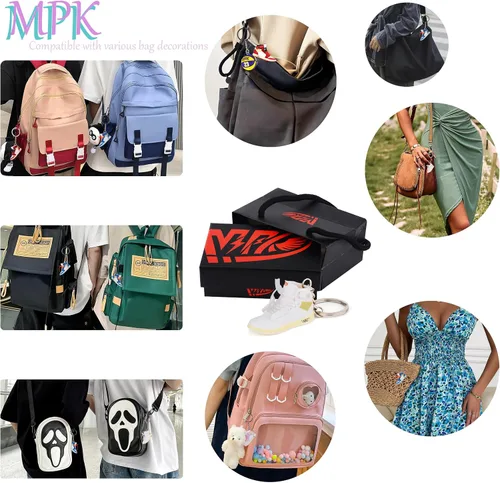 Vista 4 de MPK Mini llavero de tenis Llavero de baloncesto 3D para hombres, mujeres, regalos de graduación, regalos inspiradores