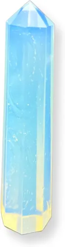 Vista 23 de WholesaleGemShop - Torre de obelisco de piedras preciosas de 3 pulgadas, faceta gigante, cristal de roca de Aura Rock Natural pulido Earth Wand