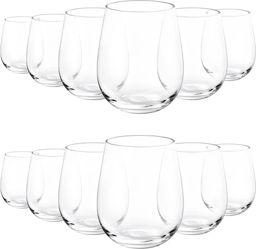 Vista 8 de KX-WARE Copas de vino acrílicas irrompibles de 18 onzas sin tallo, juego de 4 unidades transparentes