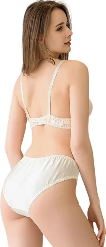 Vista 6 de ROSEWARD Bragas 100% seda de morera para mujer, ropa interior de seda pura de 22 momme, bragas de bikini de seda orgánica real
