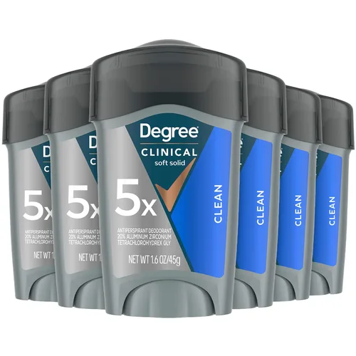 Vista 3 de DEGREE Men Clean - Desodorante antitranspirante clínico, 1.7 onzas (paquete de 3)