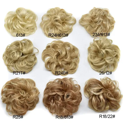 Vista 8 de Extensiones de cabello sintético para mujeres y niñas (1# negro azabache)