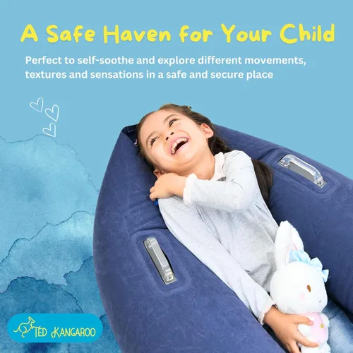 Vista 8 de Silla sensorial para niños — Vaina inflable para niños, incluye bomba de aire eléctrica