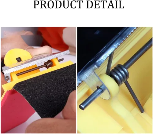 Vista 4 de Utoolmart Lijadora de mano con mango, soporte para papel de lija para madera, paneles de yeso, pulido de metal, 1 unidad