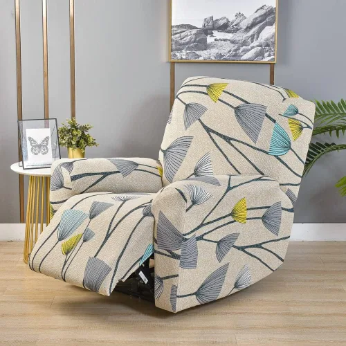Vista 6 de Fundas para silla reclinable para silla reclinable, 4 piezas, funda para sofá reclinable con bolsillos, funda elástica antideslizante y reclinable