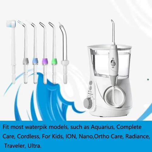 Vista 2 de Puntas de repuesto para irrigador dental Waterpik, repuesto de punta de irrigador de agua de alta presión, compatible con irrigador oral Waterpik