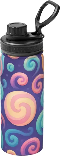 Vista 15 de Bright Star Printed Insulated Water Bottle, 18oz Stainless Steel Funny Travel Mug, Leakproof Hot & Cold for Sports, Gym, Hiking