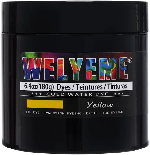 Vista 15 de Polvo de tinte para agua fría, surtido de 8 colores, 7/2-oz. frascos a granel, para teñido anudado, batik, teñido con hielo
