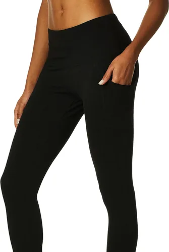 Vista 3 de Jockey Legging básico de algodón elástico para mujer con bolsillo lateral