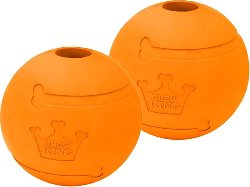 Vista 7 de Chew King Perro 2.5 pulgadas sabor tocino bolas de goma paquete 3 razas grandes