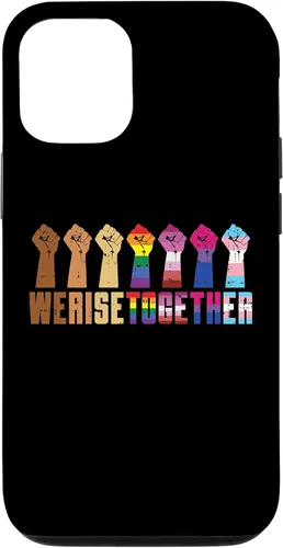 Vista 28 de We Rise Together Black LGBT Raised Fist Pride Equality Gift Case for iPhone 17