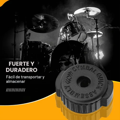 Vista 4 de Facmogu 6 piezas de tuercas de platillo de plástico negro, tuerca de platillo de 8 mm de ajuste rápido para kit de tambor de percusión, tuerca