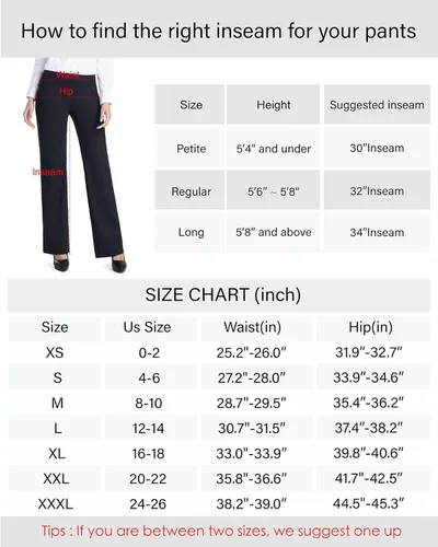 Vista 5 de Bamans Pantalones de vestir de yoga para mujer, corte de bota, bolsillos inclinados, acampanados anchos, pantalones largos de entrenamiento para yoga