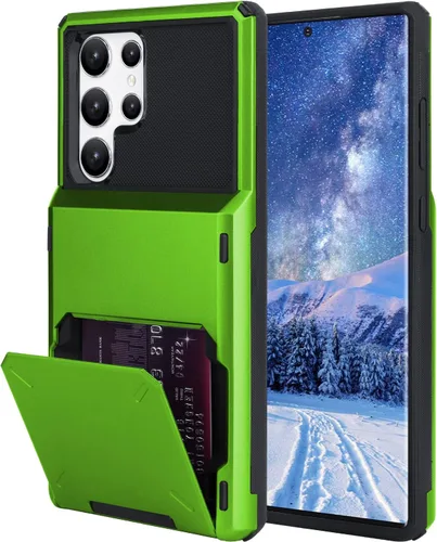 Vista 126 de Funda tipo cartera para Samsung Galaxy S22 con ranura para 2 tarjetas de crédito Funda a prueba de golpes Hybrid Heavy Duty Protection Armor Funda