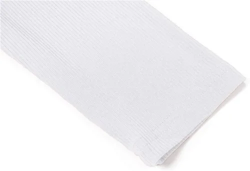 Vista 5 de POPZONE - Camisa de manga larga con cuello alto falso, ajustada, de punto acanalado