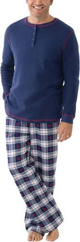 Vista 38 de PajamaGram Conjunto de pijama para hombre, clásico, 100% algodón Negro