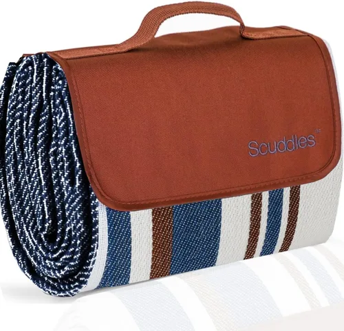 Vista 10 de scuddles Manta compacta de pícnic, tapete extragrande de 79 x 59 pulgadas para exteriores con diseño impermeable de 3 capas, forro polar suave