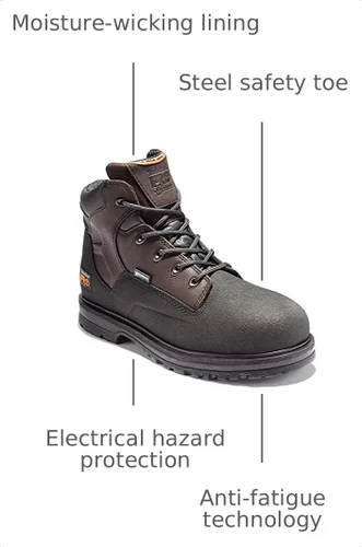 Vista 2 de Timberland PRO mens Powerwelt 6" Steel Safety Toe Waterproof Industrial Work Boot Rancher Brown V1