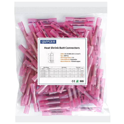 Vista 9 de Conectores a tope termorretráctiles, 12-10 AWG, 50 unidades, amarillos, impermeables, terminales de crimpado, conectores de cable eléctrico, empalme