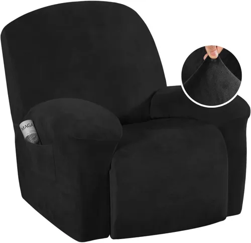 Vista 11 de H.VERSAILTEX Fundas elásticas para sillón reclinable, Funda para silla reclinable, Funda para sofá, 1 pieza, moderna, de terciopelo, elegante