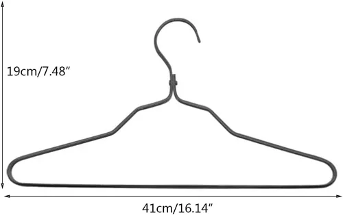 Vista 3 de Perchas de ropa de aleación de aluminio 10 piezas no deformado perchero