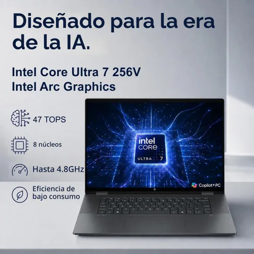 Vista 4 de HP OmniBook X Flip, portátil 2 en 1 de 16", Intel Ultra 7 256V, 16 GB, SSD