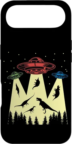 Vista 27 de Funda vintage de secuestro alienígena de dinosaurio para iPhone 17