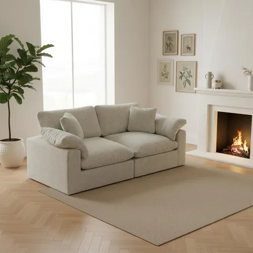Vista 30 de Sofá modular modular con asiento profundo extra cómodo, sofás modernos negros para sala de estar, apartamento, oficina, espacio pequeño