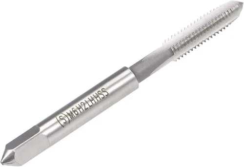 Vista 3 de uxcell Macho métrico para máquina izquierda M6 rosca 1 paso H2 precisión 3 flautas acero de alta velocidad 2 unids